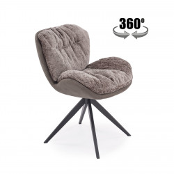 Стул обеденный поворотный HALMAR K-599 пепельный/чёрный 