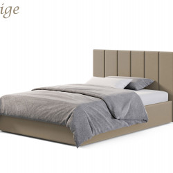 Двуспальная кровать с обивкой из велюра VRN- "LINE"