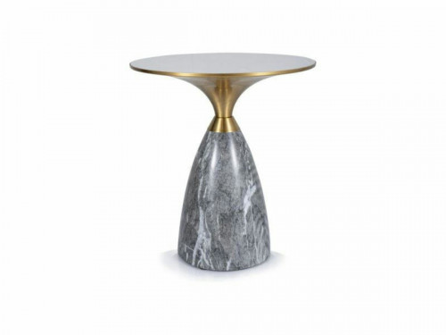 Керамический столик SIGNAL Leo в белом глянцевом мраморе