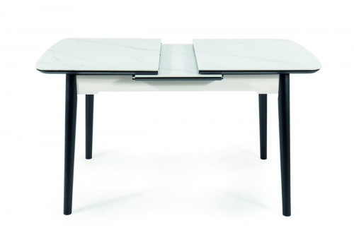 Комплект обеденный SIGNAL: стол раскладной Apollo 150(190)х90 (белый) + 4 стула Ivo Velvet (св.- серый)