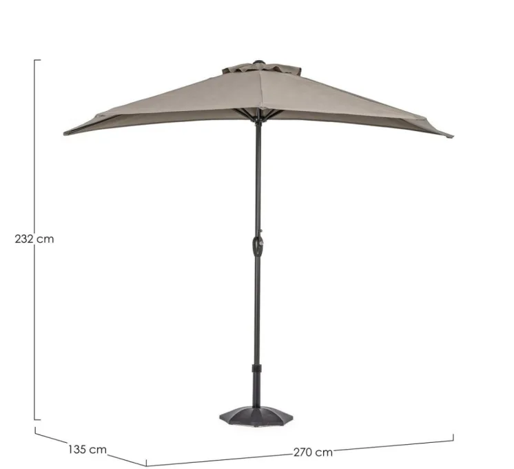 Балконный зонт TERR- BIZZOTTO Kalife 2.7 м, Cloud beige (облачный бежевый)