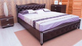 Кровать с патиной и фрезеровкой OLP- Прованс (ромбы)