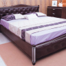 Кровать с патиной и фрезеровкой OLP- Прованс (ромбы)