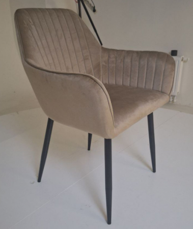 Кресло AMF- Venera-C черный/ткань капучино 