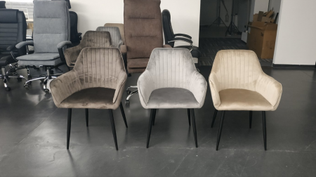 Кресло AMF- Venera-C черный/ткань капучино 