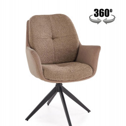 Стул обеденный поворотный HALMAR K-591 (бежевый/черный)