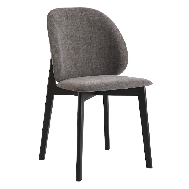 Стул обеденный LVK- Robin массив ясеня (черный)   