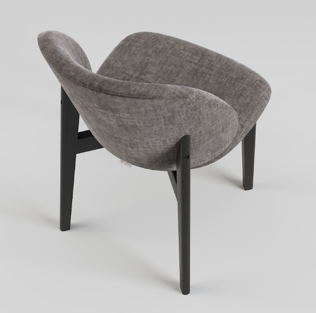 Стул обеденный LVK- Robin массив ясеня (черный)   