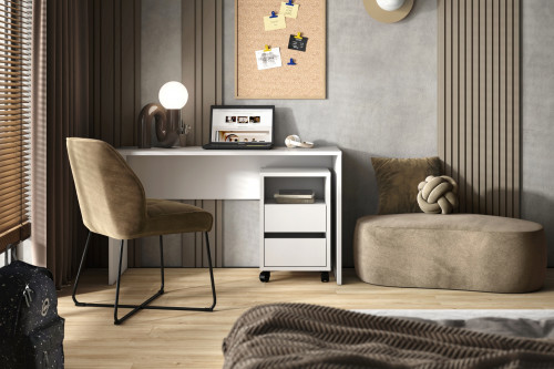 Комплект письменный стол + тумба Helvetia AGAPI 2497LZ07 (белый)