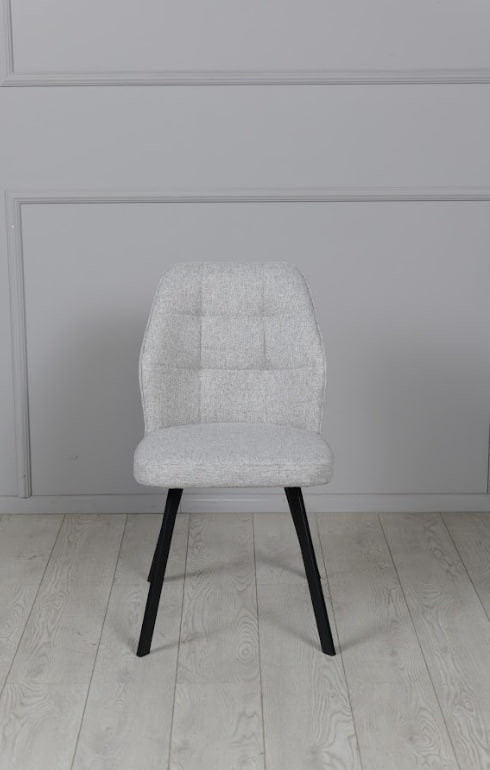 Стул обеденный TOP- Окси серый (ноги черный)      