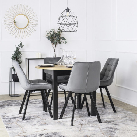 Стул обеденный MEBEL ELITE RICK серый велюр