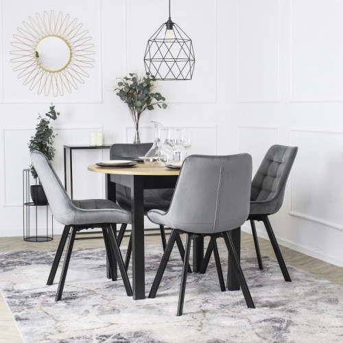 Стул обеденный MEBEL ELITE RICK серый велюр