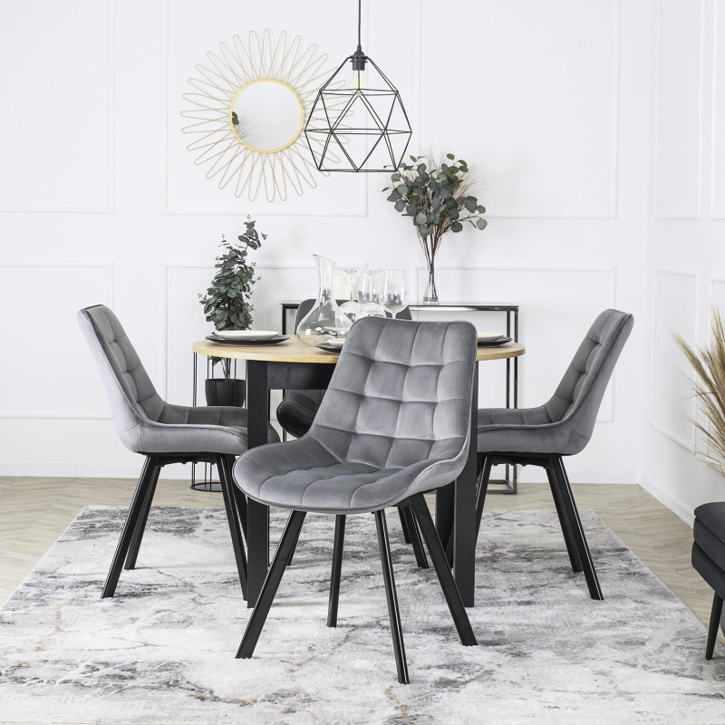 Стул обеденный MEBEL ELITE RICK серый велюр