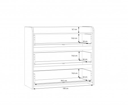 Комод на 3 ящика Forte HOA HOAB211 (дуб маувелла/шалфей)