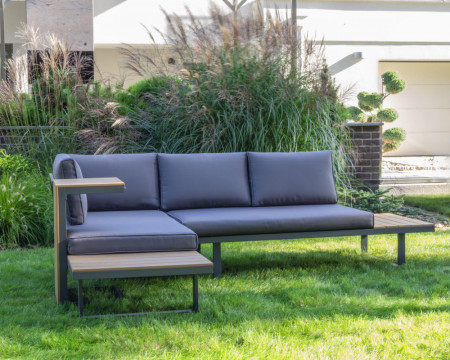 Комплект модульной садовой мебели Siesta  Лофт 2 дивана + 1 стол (серый)