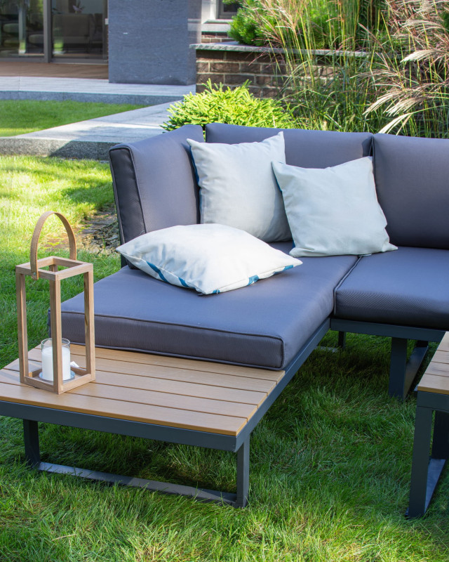 Комплект модульной садовой мебели Siesta  Лофт 2 дивана + 1 стол (серый)