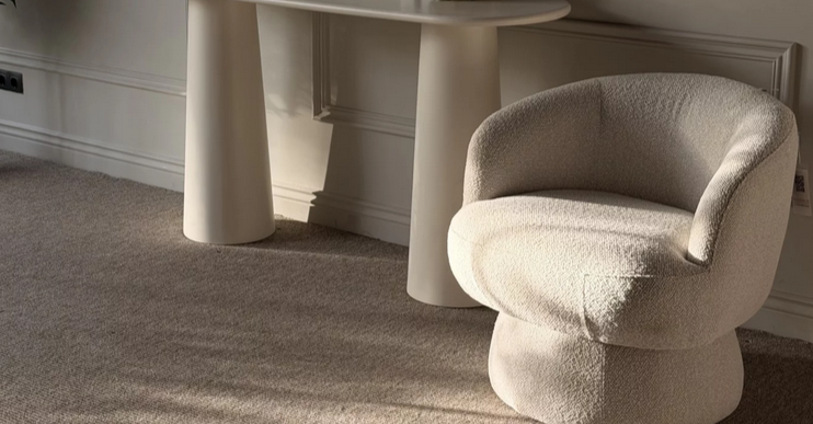 Кресло CRV- Noa Windy dunes поворотное 360°,светло-бежевый