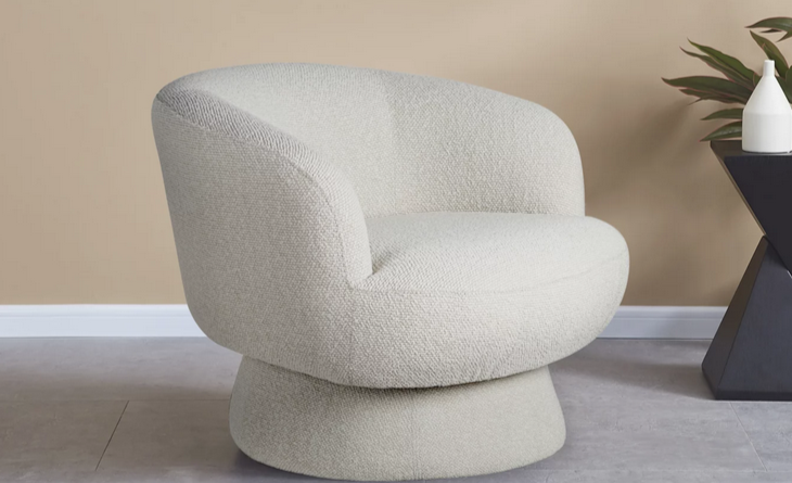 Кресло CRV- Noa Windy dunes поворотное 360°,светло-бежевый