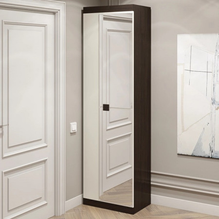 Шкаф распашной на 2 двери EVR- Соната-600 венге + фасад белый