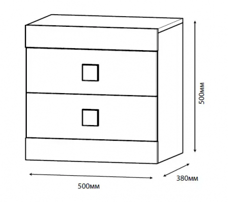 Тумба прикроватная EVR- Соната крафт белый