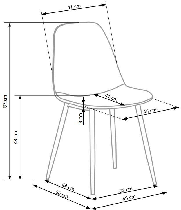 Стул HALMAR K-417 горчица