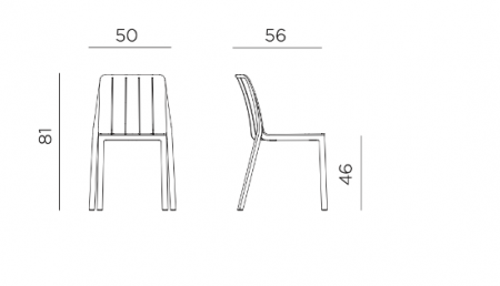 Стул из полипропилена Nardi DEI- Tiberina Bistrot Terra