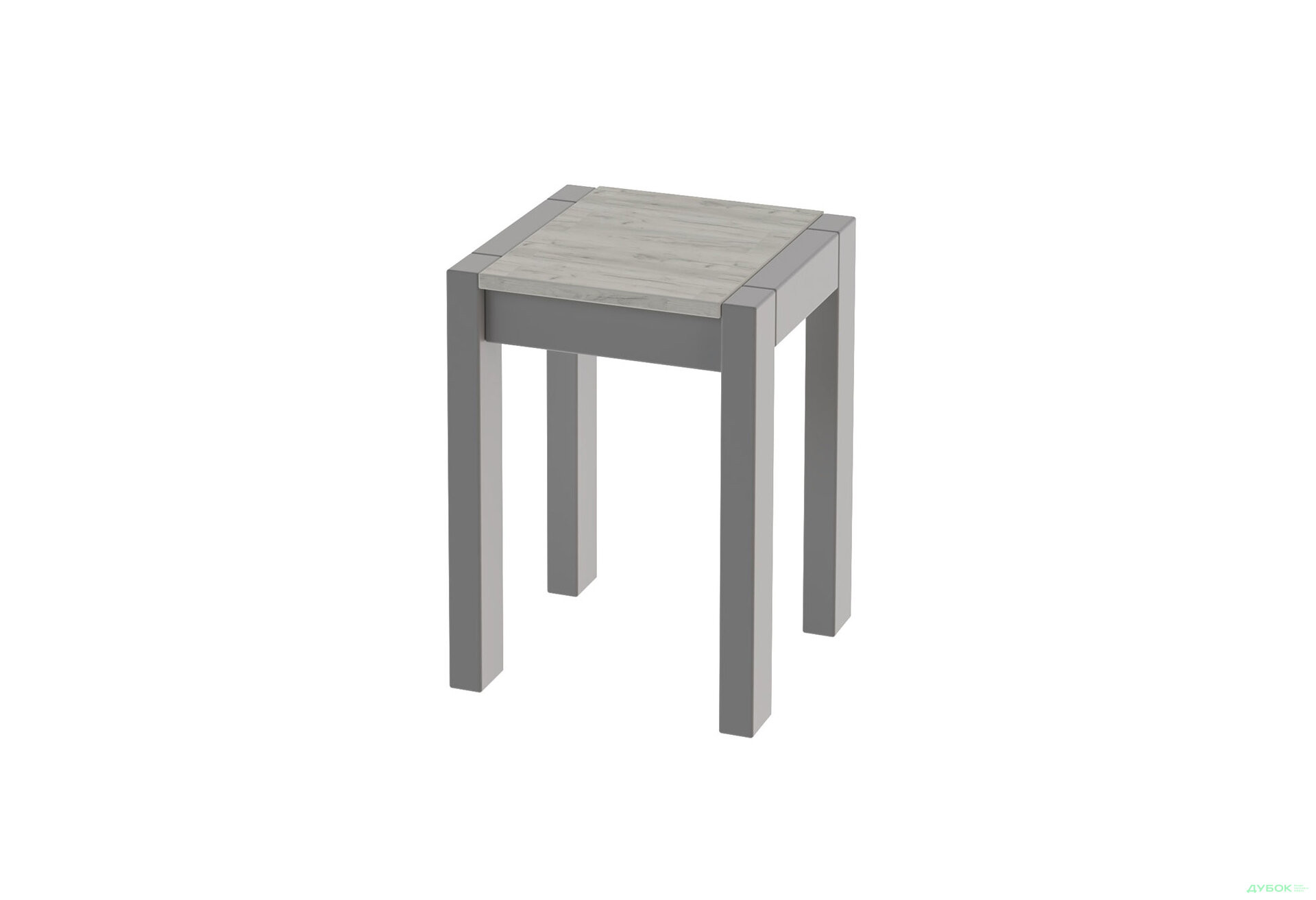 Табурет (комплект 2 шт) ViA- Крос (серый/дуб крафт белый)