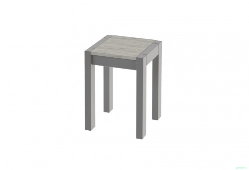 Табурет (комплект 2 шт) ViA- Крос (серый/дуб крафт белый)