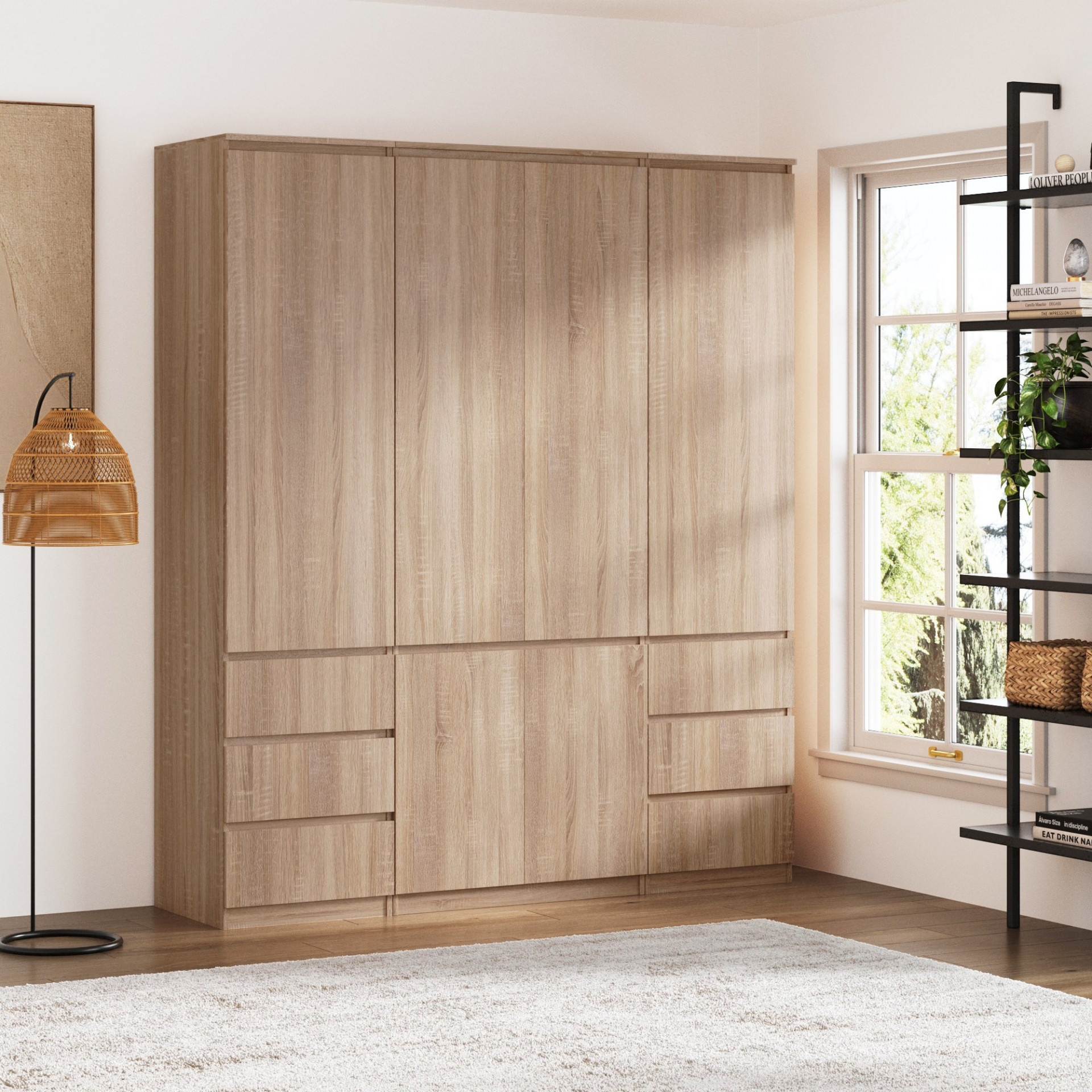 Комплект (ШК-80стиль + ШК-стиль-4ф 2 шт) KOD- ШК-180 стиль