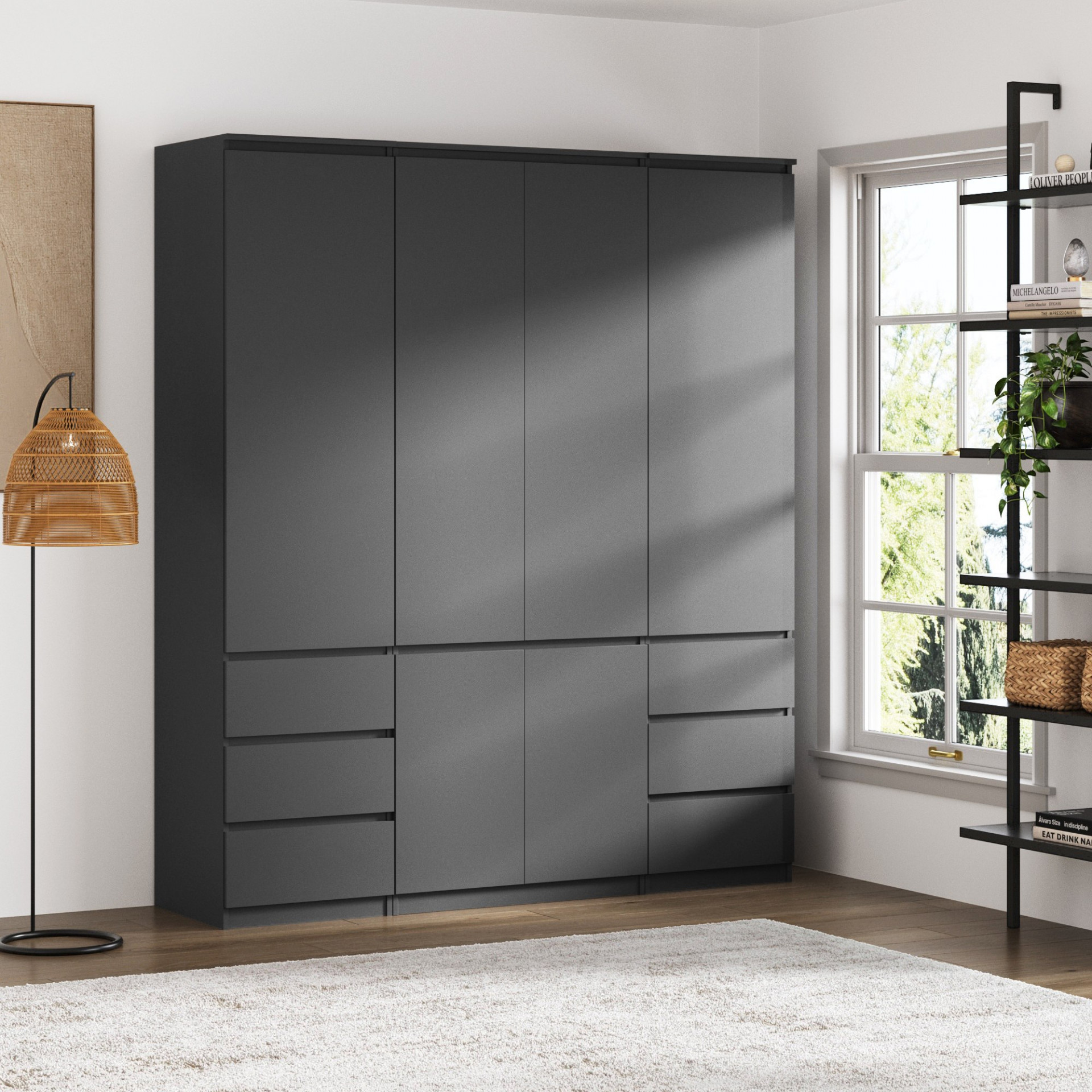 Комплект (ШК-80стиль + ШК-стиль-4ф 2 шт) KOD- ШК-180 стиль