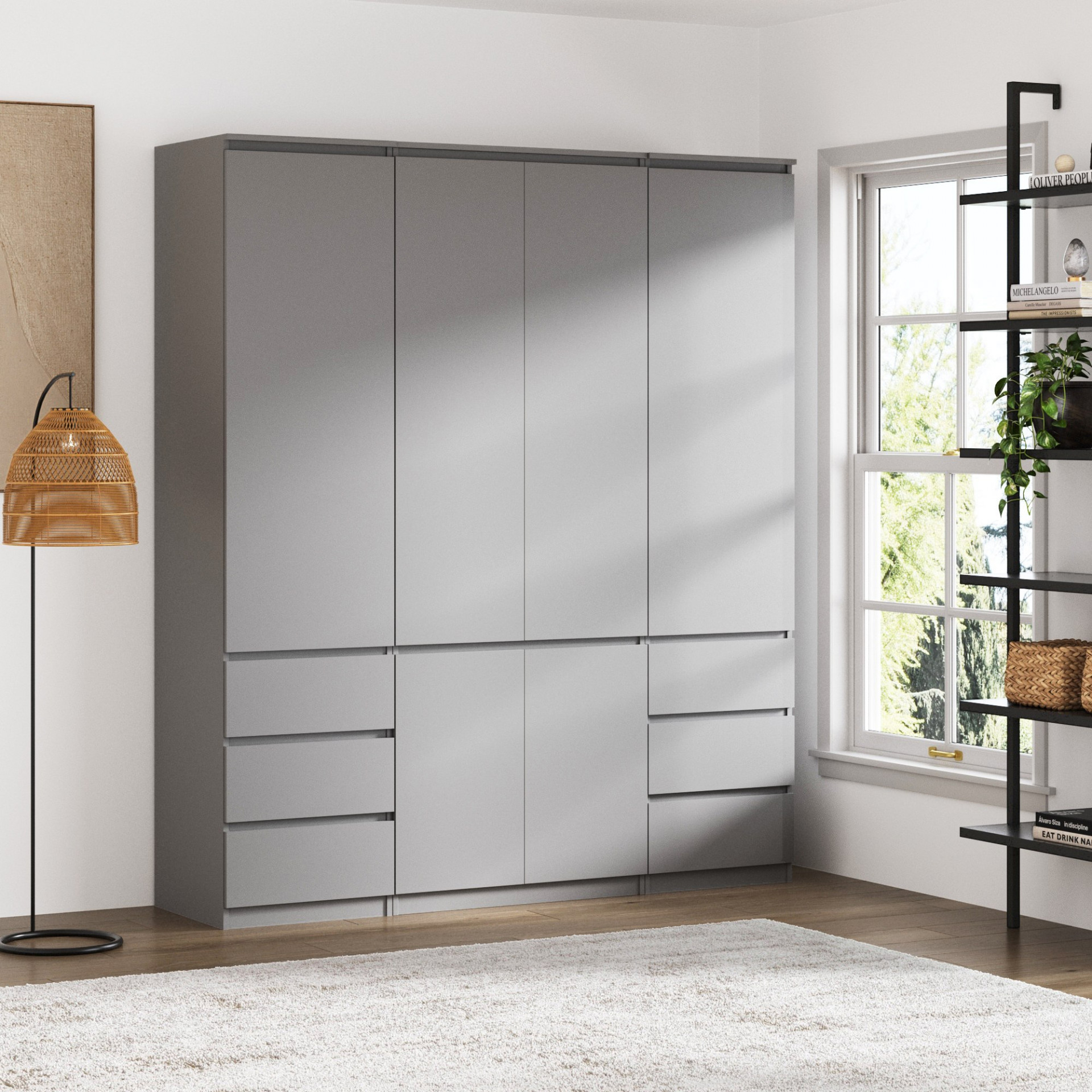 Комплект (ШК-80стиль + ШК-стиль-4ф 2 шт) KOD- ШК-180 стиль