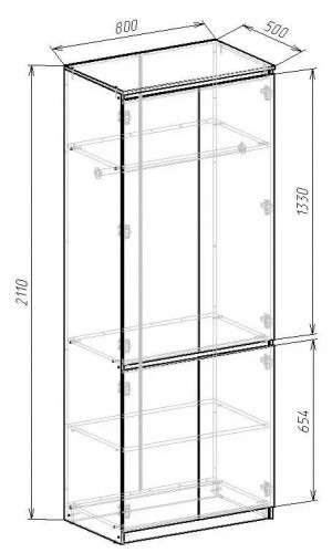 Комплект (ШК-80стиль + ШК-стиль-4ф 2 шт) KOD- ШК-180 стиль