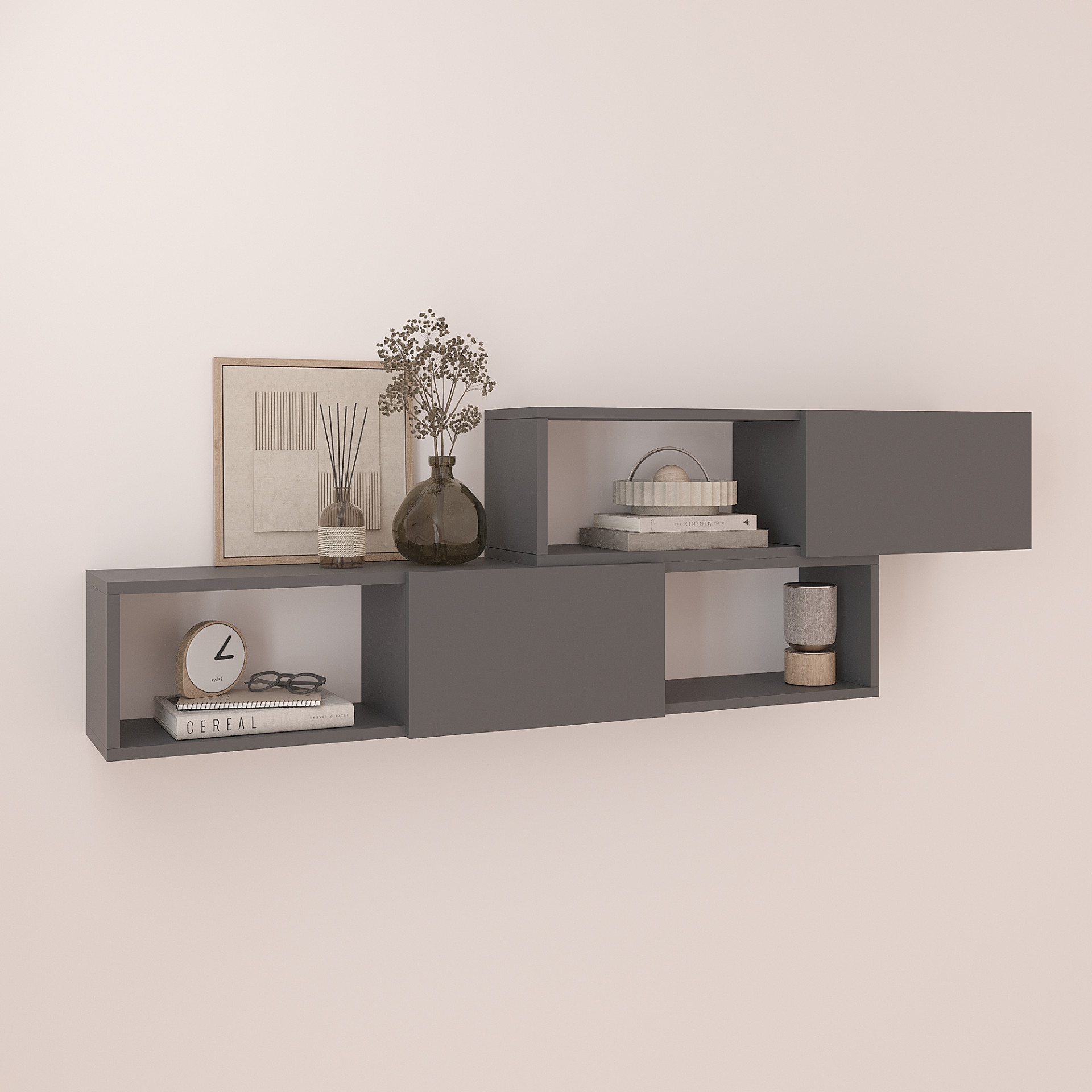 Полка навесная настенная 46х150х22 см KOD- ПК-9