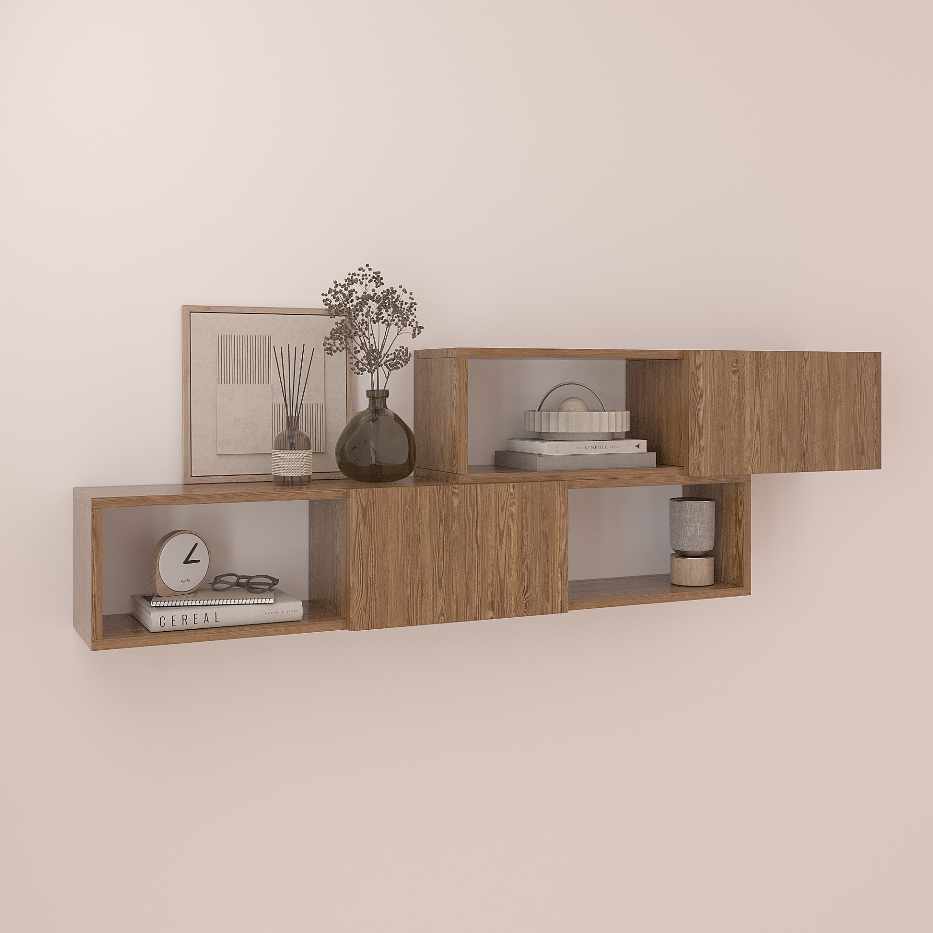 Полка навесная настенная 46х150х22 см KOD- ПК-9