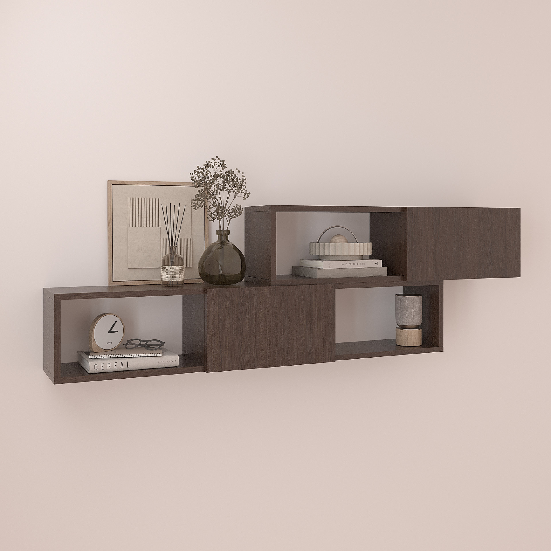 Полка навесная настенная 46х150х22 см KOD- ПК-9