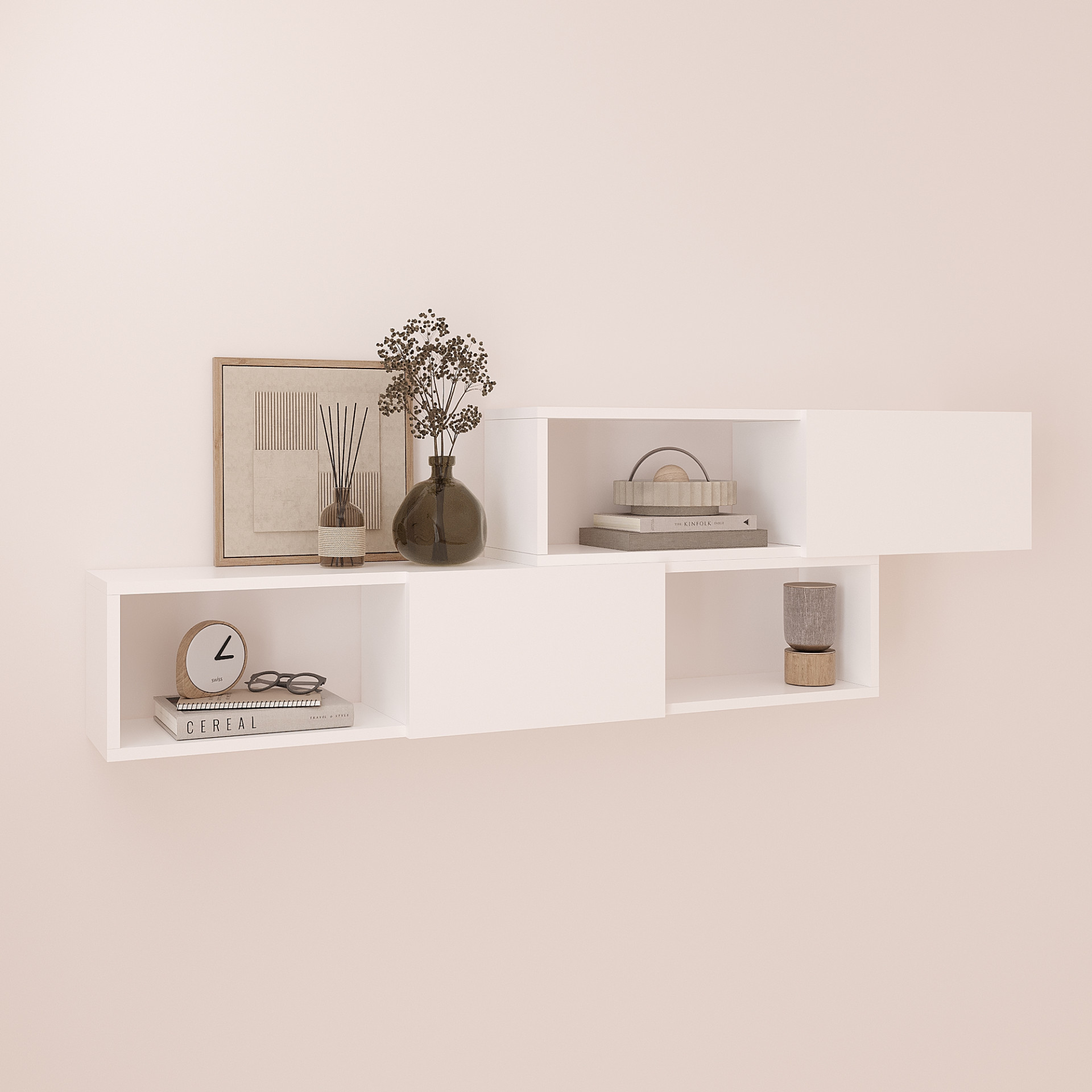 Полка навесная настенная 46х150х22 см KOD- ПК-9