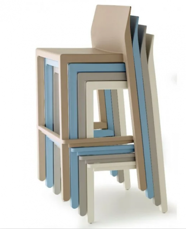 Стул барный пластиковый VLL- SCAB KATE (белый, антрацит)