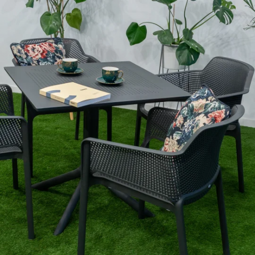 Комплект Nardi DEI- стол Clipx 70 см + 4 кресла Net, Antracite 