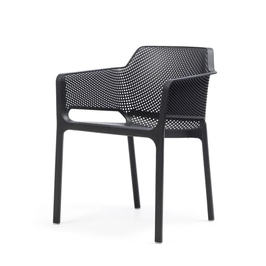 Комплект Nardi DEI- стол Clipx 70 см + 4 кресла Net, Antracite 