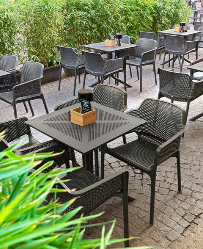 Комплект Nardi DEI- стол Clipx 70 см + 4 кресла Net, Antracite 