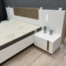 Комплект прикроватных тумб Perfect Home Arco (Marco) 2S/60 с подсветкой белый глянец/дуб грандсон 