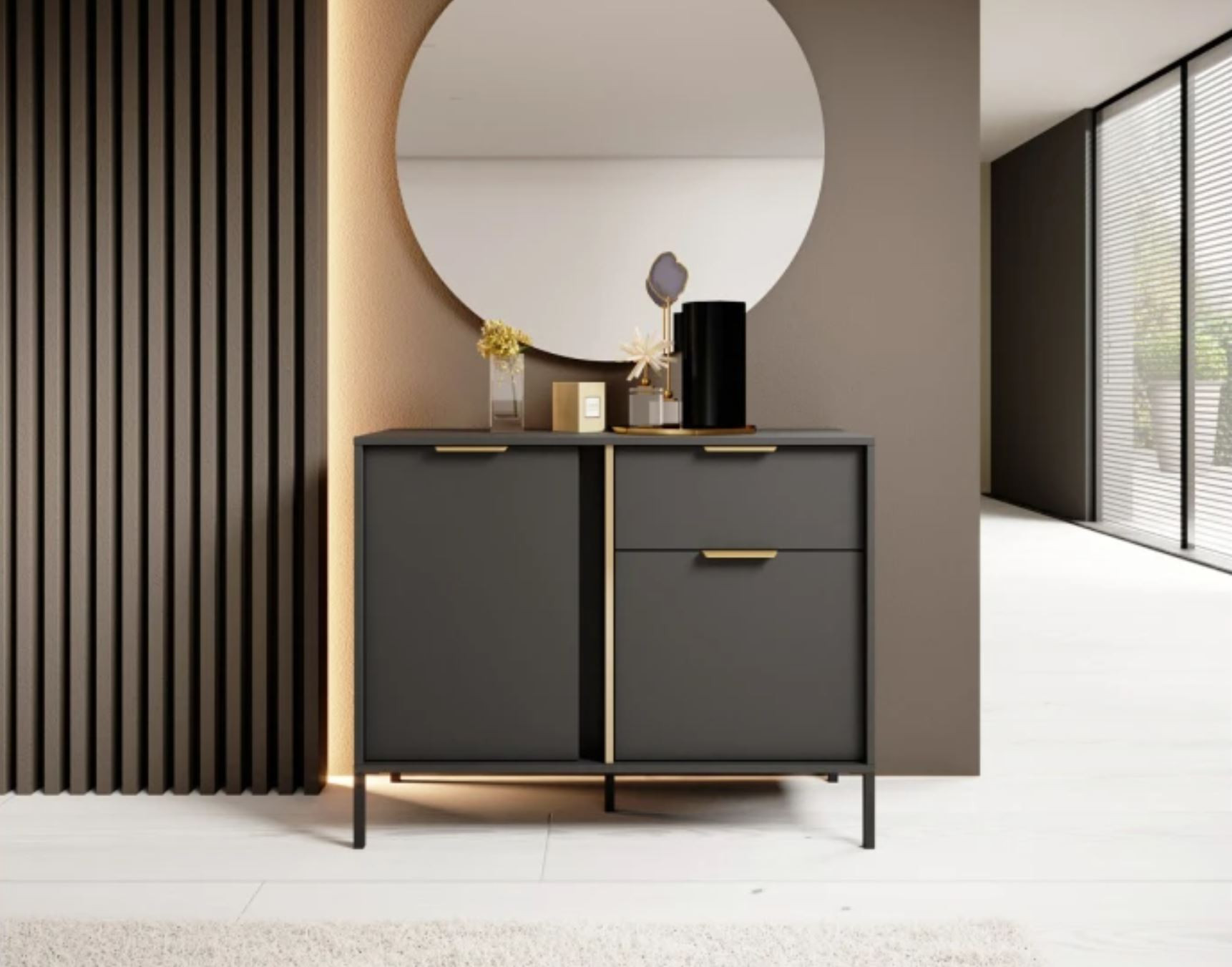 Комод Perfect Home Ларс/Lars 2-дверный с 1 ящиком 2DS/104 Антрацит