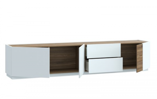Гостиная Forte LEWISVILLE Wall unit combination _01 Серый/Дуб Валенсия