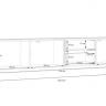 Гостиная Forte LEWISVILLE Wall unit combination _01 Серый/Дуб Валенсия
