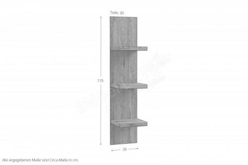 Гостиная Forte LEWISVILLE Wall unit combination _01 Серый/Дуб Валенсия