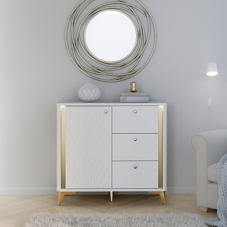 Комод Forte FORREST HILLS FTHK221 LB белый-золото