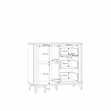 Комод Forte FORREST HILLS FTHK221 LB белый-золото