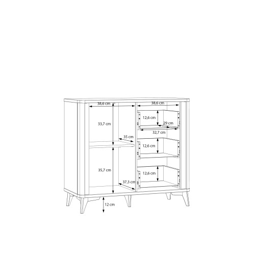 Комод Forte FORREST HILLS FTHK221 LB белый-золото