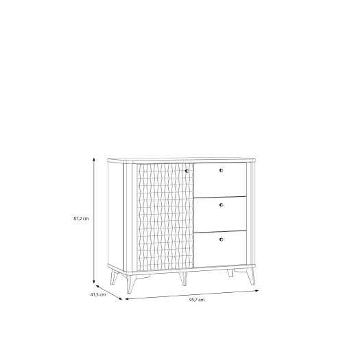 Комод Forte FORREST HILLS FTHK221 LB белый-золото