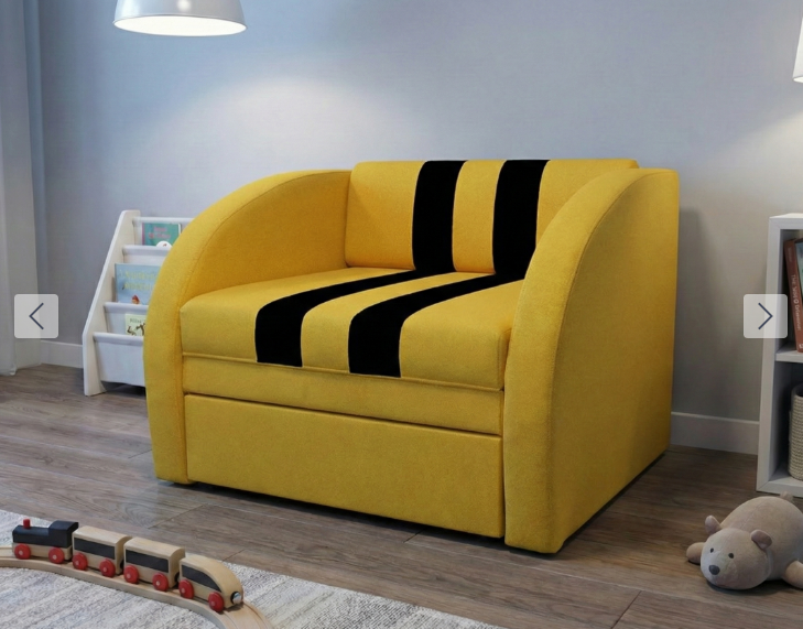 Кресло-кровать VRN- SMART 80х170 см (желтый, черный)